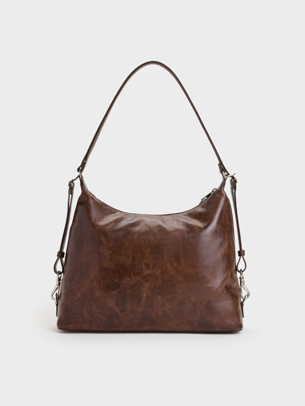 Atwood Chain Convertible Hobo Bag, Distressed Coffee, hi-res