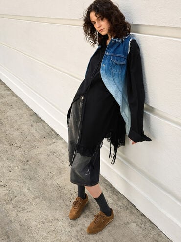 Jace Suede Sneakers, Brown, hi-res