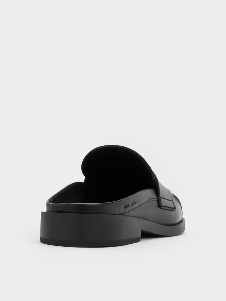 Dylan Penny Loafer Mules, Black, hi-res