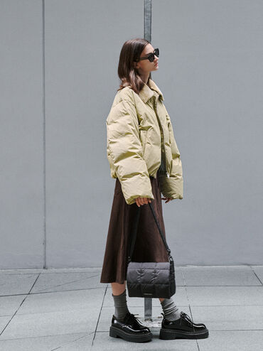 Mini Errya Nylon Quilted Puffy Crossbody Bag, Jet Black, hi-res