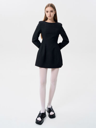 Caria Leather Platform Sandals, Black Box, hi-res