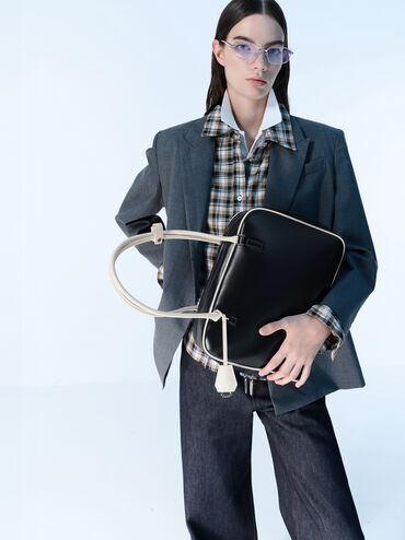 Large Sianna Two-Tone Bowling Bag, Multi, hi-res