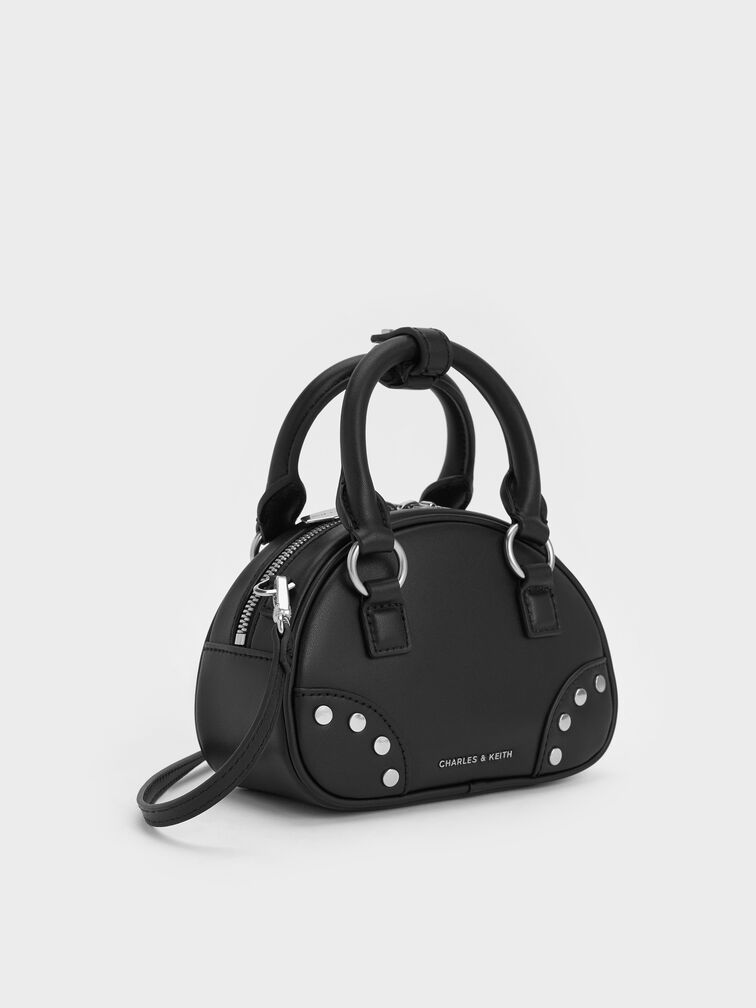 Bobbie Studded Top Handle Bag, Noir, hi-res
