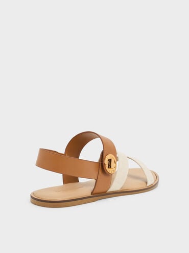 Yara Strappy Sandals, Caramel, hi-res