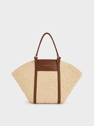 Shalia Raffia Basket Bag, Natural Raffia, hi-res
