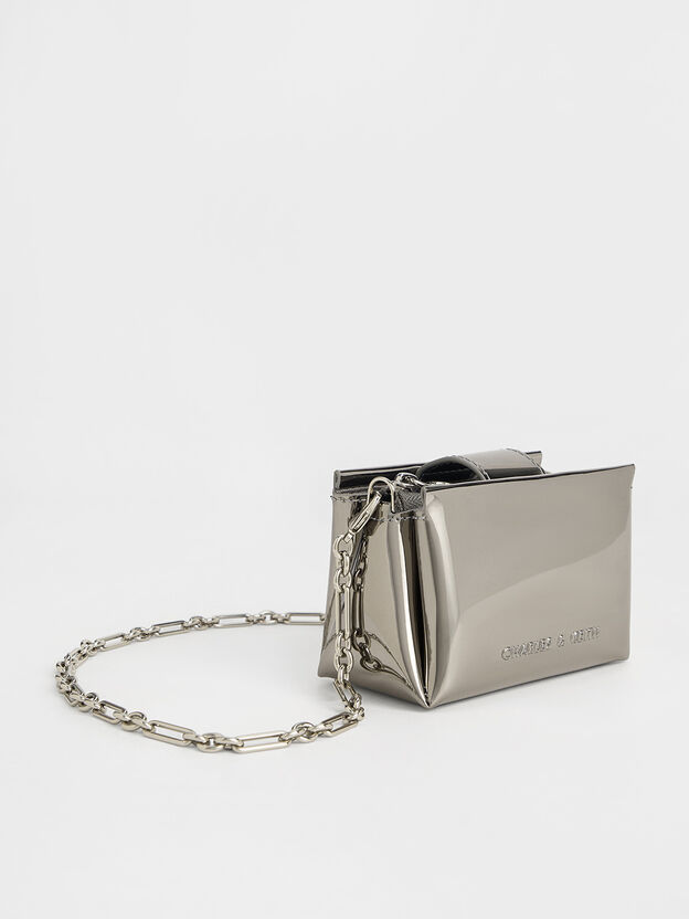 Bosie Metallic Micro Bag, Pewter, hi-res