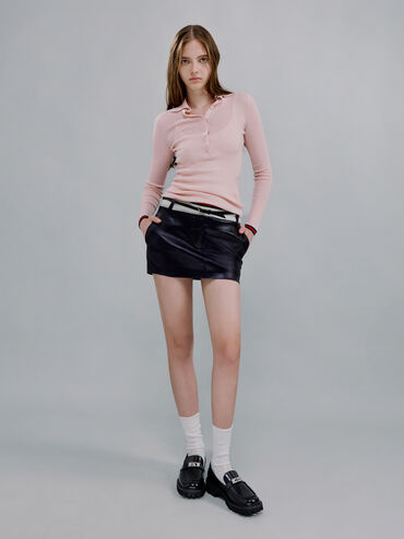 Lando Metallic-Accent Platform Loafers, Black Box, hi-res