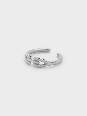 Kris Sculptural Ring, Silver, hi-res