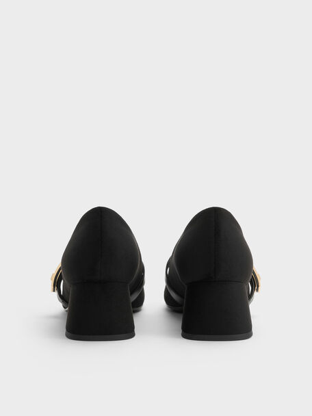 Lando Faux Suede Mary Jane Pumps, Black2, hi-res