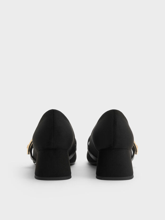 Lando Faux Suede Mary Jane Pumps, Black2, hi-res