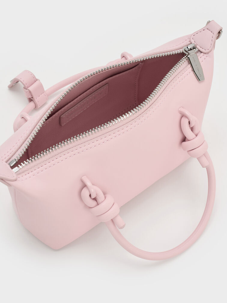 Sammie Knotted-Handle Tote Bag, Cotton Candy Pink, hi-res