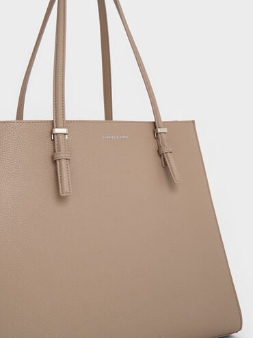 Sansa Tote Bag, Taupe, hi-res