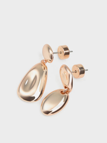 Donora Sculptural Drop Earrings, Rose Gold, hi-res