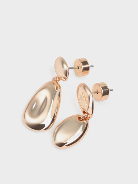 Donora Sculptural Drop Earrings, Rose Gold, hi-res