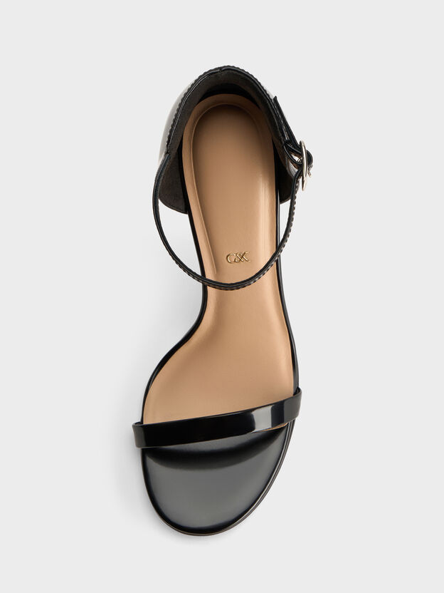 Kyra Leather Stiletto Sandals, Black Box, hi-res