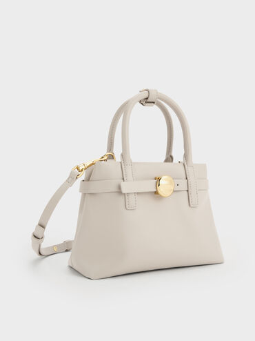 Mini Behn Belted Tote Bag, Shell Grey, hi-res