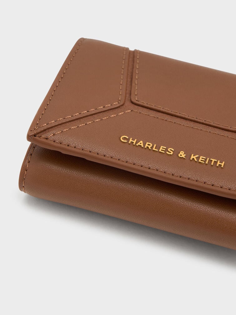 Nasrin Geometric Wallet, Chocolate, hi-res