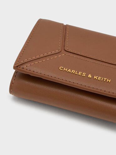 Nasrin Geometric Wallet, Chocolate, hi-res