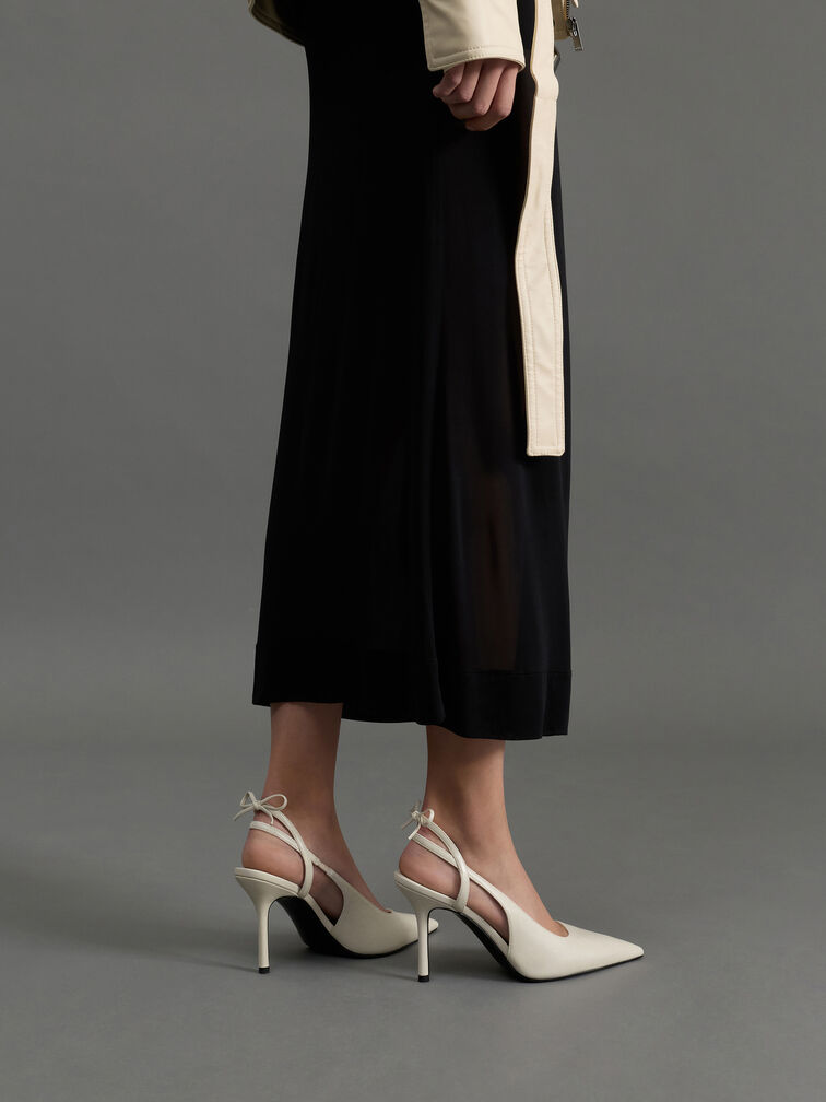 Back-Bow Slingback Pumps, Chalk, hi-res