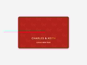 Lunar New Year Gift Card - Horse Print Red, Maroon, hi-res