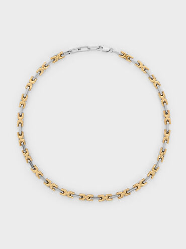 Adalyn Two-Tone Interlocking Necklace, Multi, hi-res