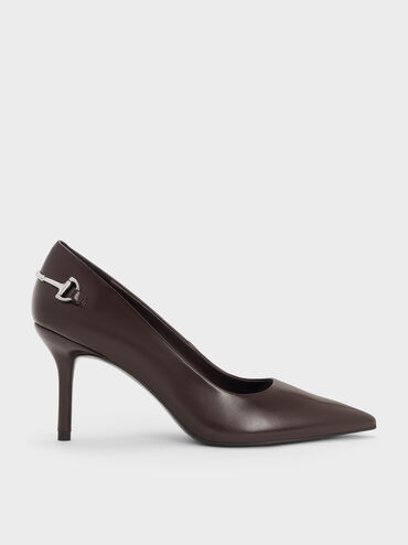 Erinna Metallic-Accent Pointed-Toe Pumps, Burgundy, hi-res
