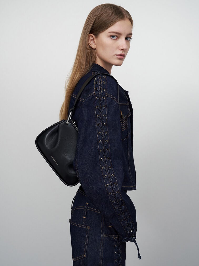 Lumen Padded Crossbody Bag, Noir, hi-res