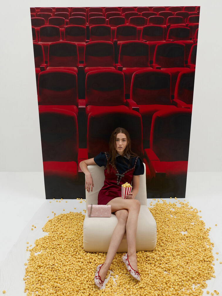 Paffuto Quilted Wallet On Chain, Soft Pink, hi-res