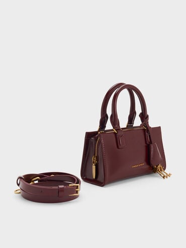 Mini Kerry Top Handle Bag, Wineberry Red, hi-res