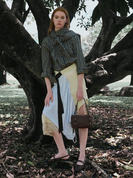 Mini Levy Nylon Shoulder Bag, Espresso Brown, hi-res