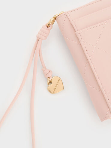 Apfra Quilted Wristlet, Pink, hi-res