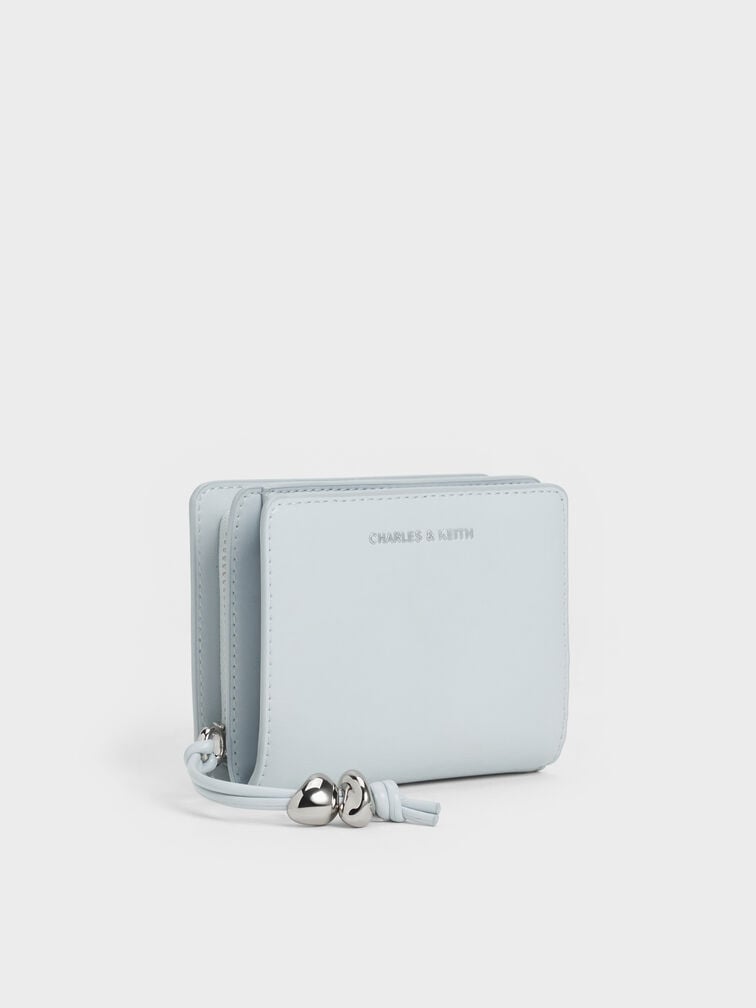 Augustine Sculptural-Detail Small Wallet, Sea Salt Blue, hi-res
