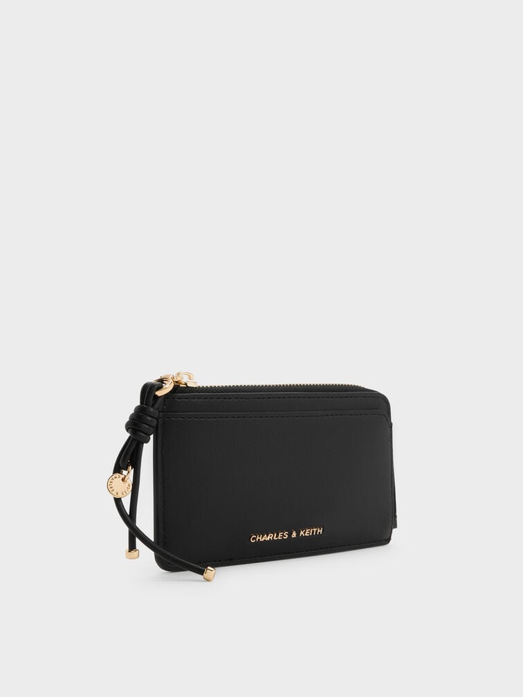 Everleigh Zip-Around Card Holder, Black, hi-res