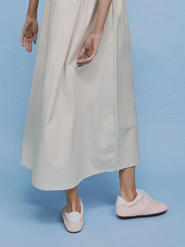 Cece Heart-Motif Sheer-Lace Sneakers, Light Pink, hi-res