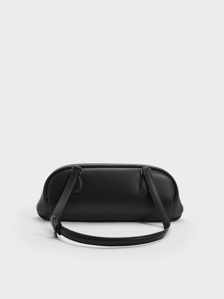 Nelly Elongated Shoulder Bag, Noir, hi-res