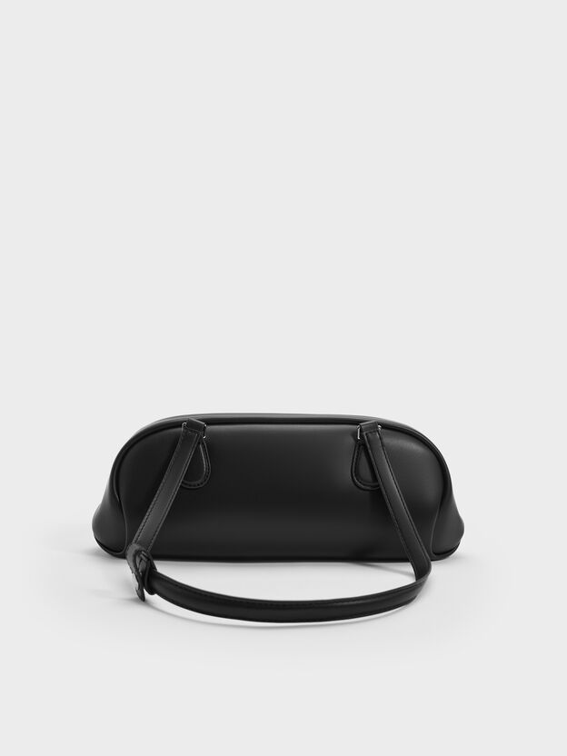 Nelly Elongated Shoulder Bag, Noir, hi-res
