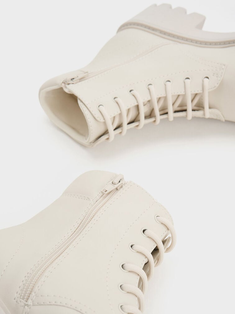 Ripley Ridged-Sole Ankle Boots, Chalk, hi-res