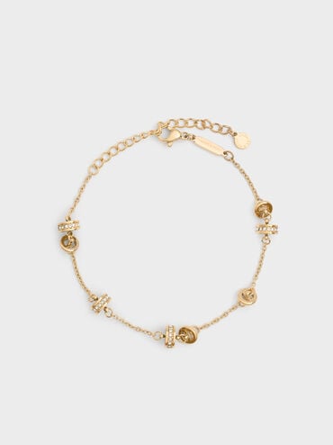Hermione Crystal Bracelet, Gold, hi-res