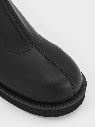 Chunky-Sole Knee-High Boots, Black, hi-res