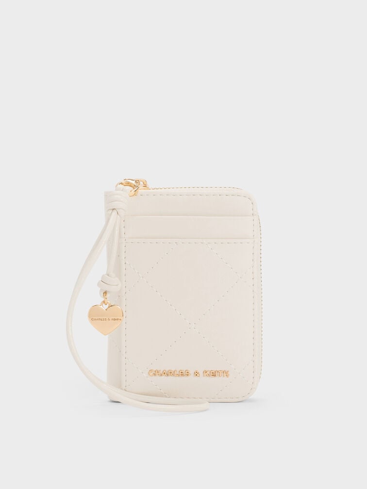 Apfra Quilted Wristlet, Cream, hi-res