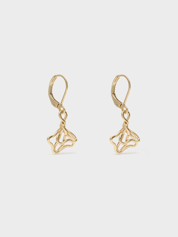 Fernley Flower Drop Earrings, Gold, hi-res
