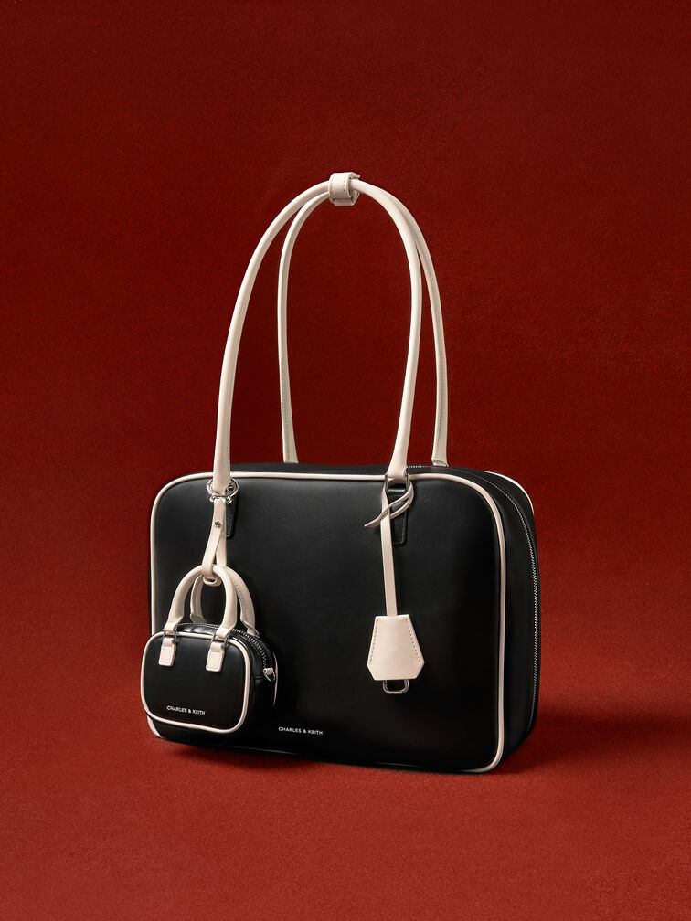 Sianna Two-Tone Bowling-Bag Charm, Multi, hi-res