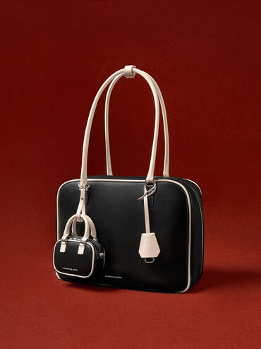 Sianna Two-Tone Bag Charm, Multi, hi-res