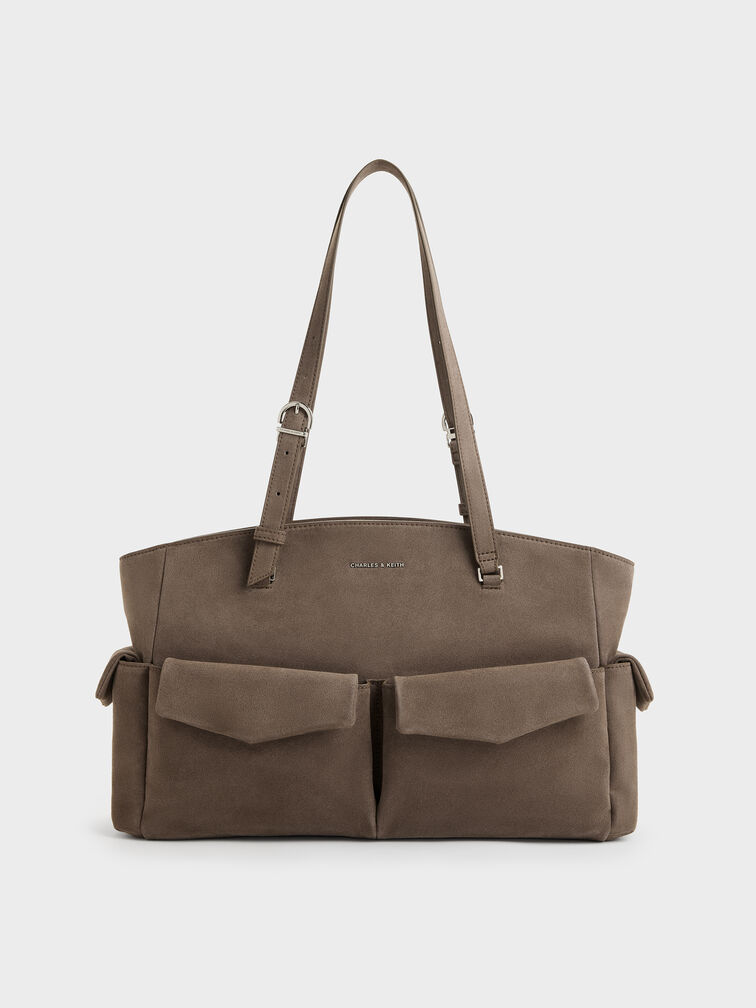 Rachel Multi-Pocket Tote Bag, Stone Grey, hi-res
