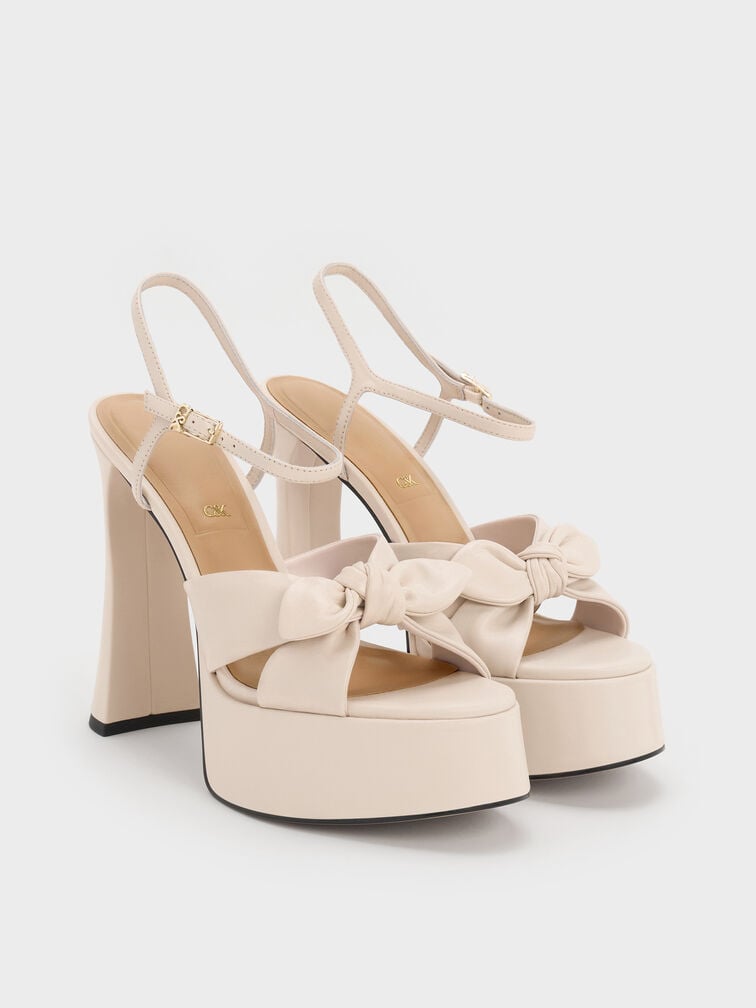 Jayce Leather Platform Sandals, Oat, hi-res