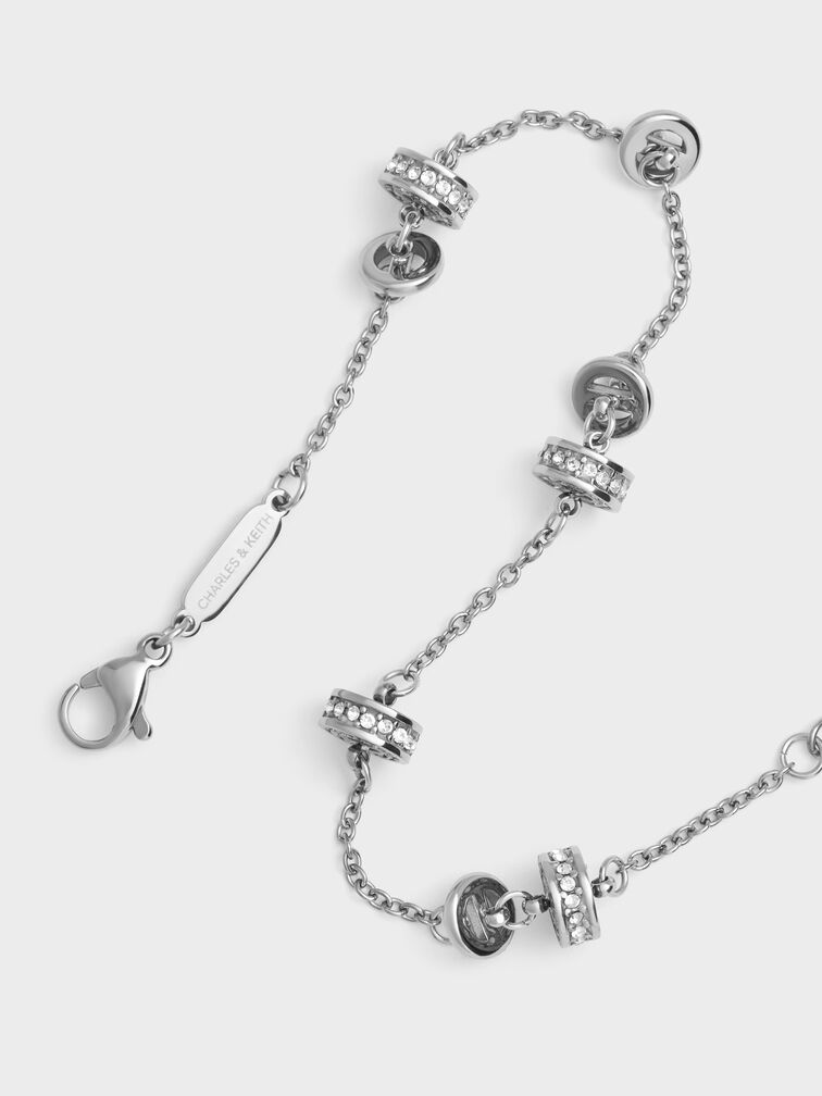 Hermione Crystal Bracelet, Silver, hi-res