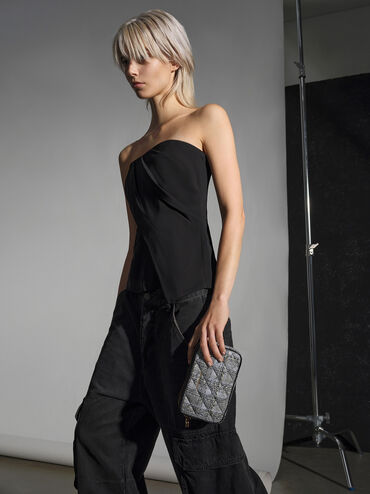 Mini Apfra Tweed Quilted Crossbody Bag, Multi, hi-res