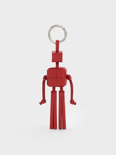 Ivette Woven Robot Bag Charm, Equestrian Red, hi-res