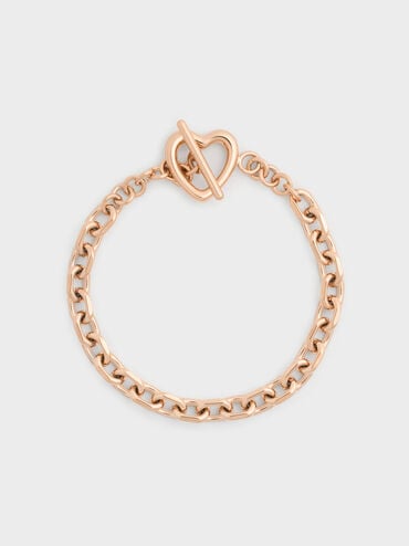 Annalise Heart Bracelet, Rose Gold, hi-res