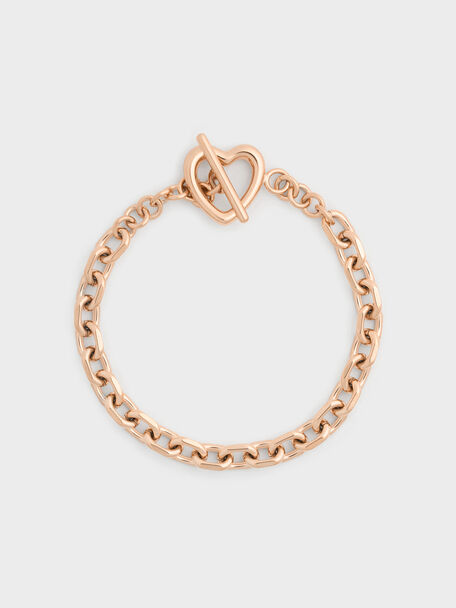 Annalise Heart Bracelet, Rose Gold, hi-res